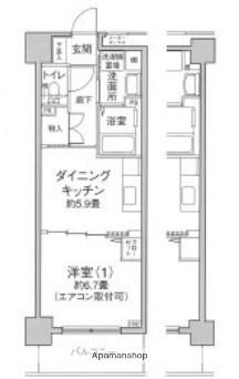 ステイブル協和(1DK/9階)の間取り写真