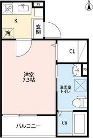FIRST STEP 絆(1K/2階)の間取り写真