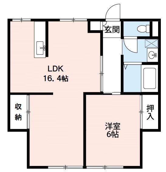 メゾンヴィエント(1LDK/2階)の間取り写真