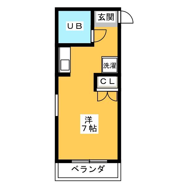 ソレイユ入江(ワンルーム/4階)の間取り写真