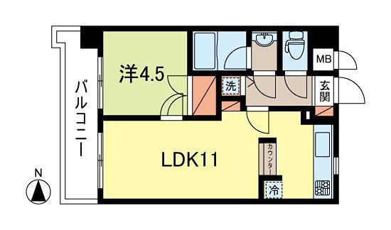 マイキャッスル新高円寺(1LDK/3階)の間取り写真