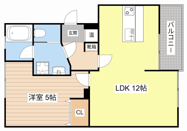 東晃マンション(1LDK/4階)の間取り写真