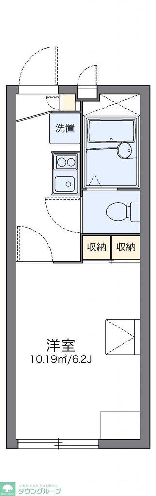 レオパレスマーブル代継(1K/1階)の間取り写真