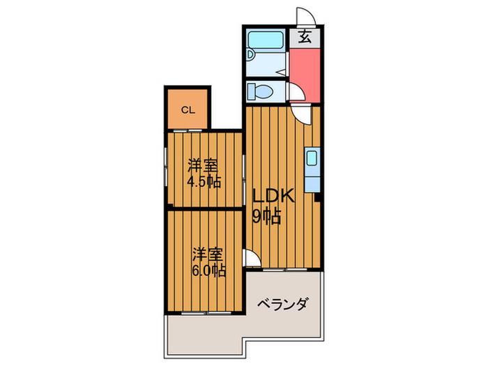 WENS緑橋(2LDK/5階)の間取り写真