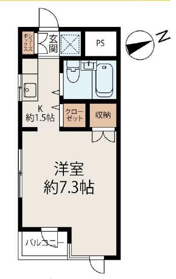 BCメゾン和泉(1K/2階)の間取り写真