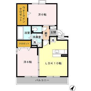 ジラソーレ(2LDK/3階)の間取り写真