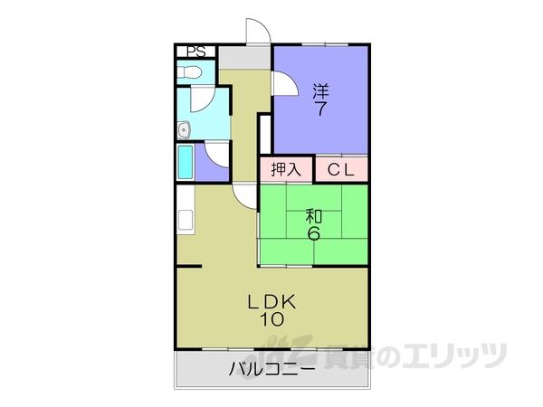 川崎マンション壱番館(2LDK/1階)の間取り写真