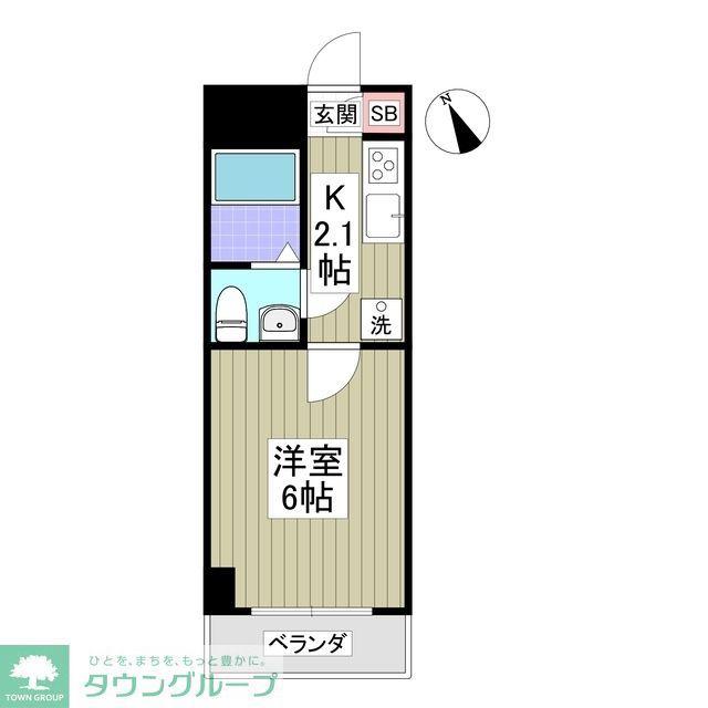 石田ビル(1K/3階)の間取り写真