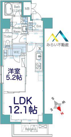 SANKYO YOKOHAMA CAMPUS(1LDK/8階)の間取り写真
