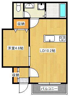 ベストヒル イースト(1LDK/1階)の間取り写真