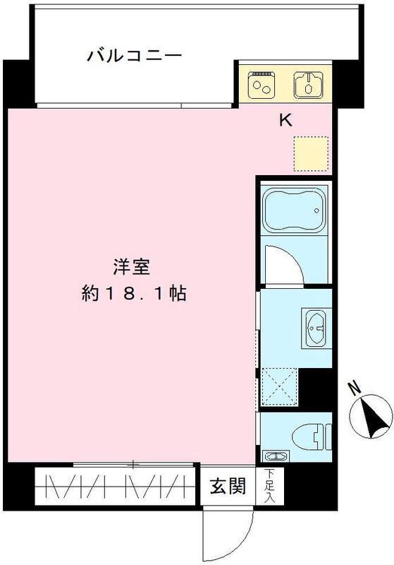 グランリーオ(ワンルーム/8階)の間取り写真