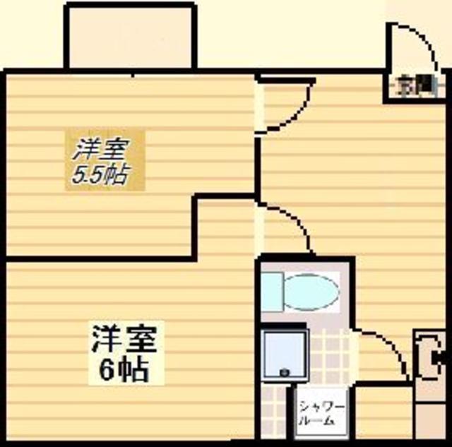 第一シャトー大和(2DK/2階)の間取り写真
