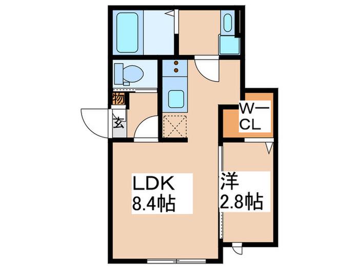 KEIAI RESIDENCE 淵野辺III(1LDK/3階)の間取り写真