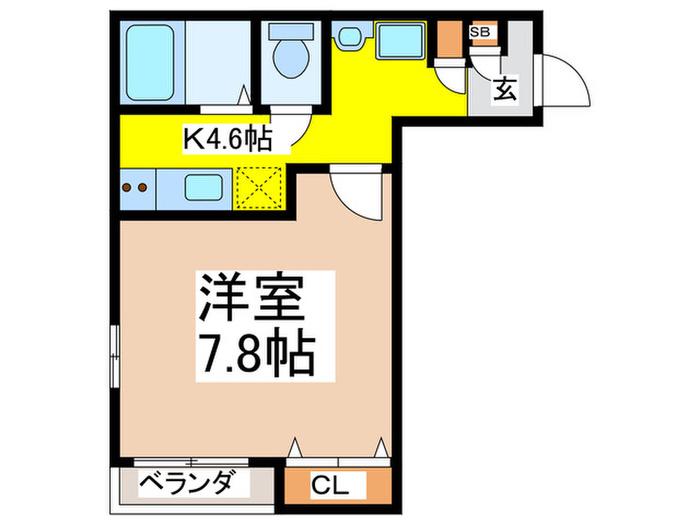 コンパーニャ荻窪(1K/2階)の間取り写真