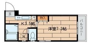 ソルクレスト北烏山(1K/1階)の間取り写真