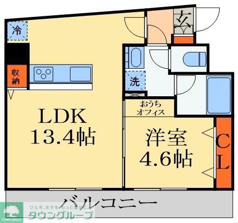 MAJESTIC千葉みなと(1LDK/5階)の間取り写真