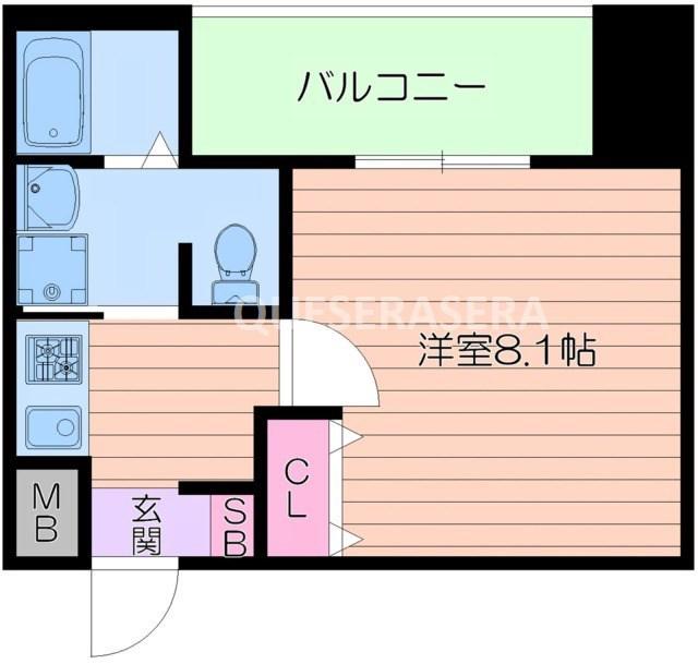 プレサンス大阪城公園 ファーストシート(1K/6階)の間取り写真