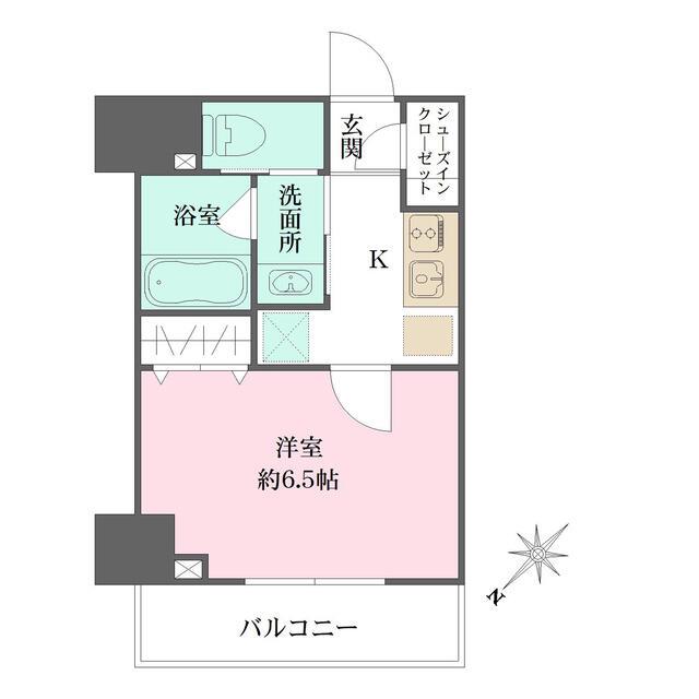 ザ・パークメゾン東大井(1K/10階)の間取り写真