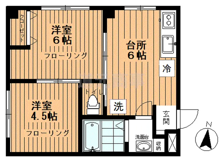リスタアハイツ 2階階 間取り