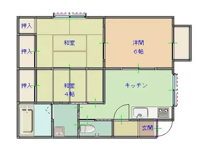 カーサミライト(3DK/2階)の間取り写真