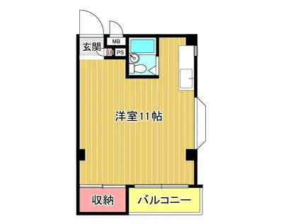 サントピア阿波座B棟(ワンルーム/5階)の間取り写真
