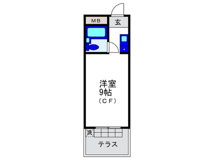 メゾン5豊中(ワンルーム/1階)の間取り写真