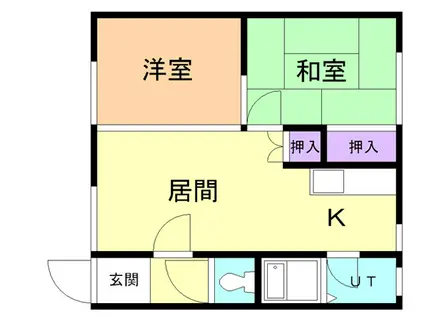 コーポジョイフル(2LDK/2階)の間取り写真