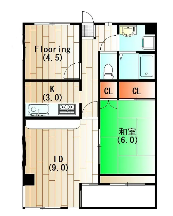 パレス嵯峨野 3階階 間取り