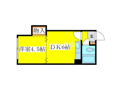 サンホームマンションNO.3(1DK/2階)の間取り写真