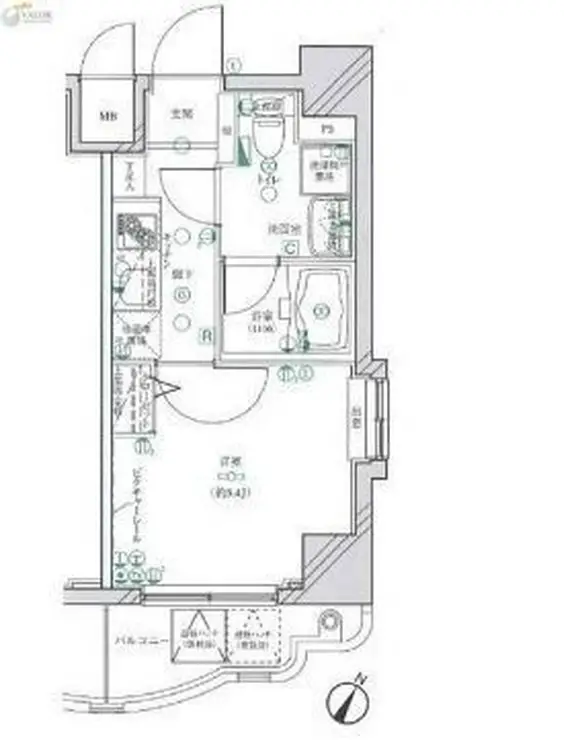 グリフィン横浜・ベイグランデ壱番館 11階階 間取り