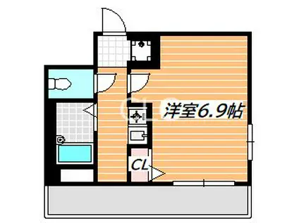 レジディア浦安II(1K/6階)の間取り写真