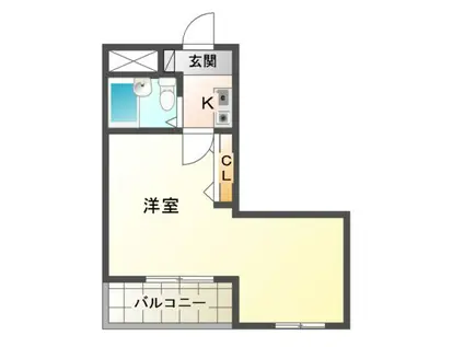 ジャルダン三田5番館(ワンルーム/1階)の間取り写真