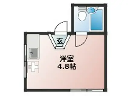 リノーバ山野井(ワンルーム/3階)の間取り写真