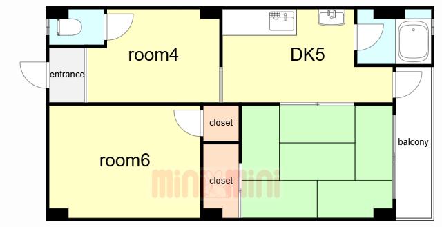 丸吉マンション(3DK/3階)の間取り写真