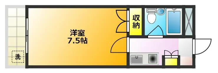 メビウスコート国立 2階階 間取り