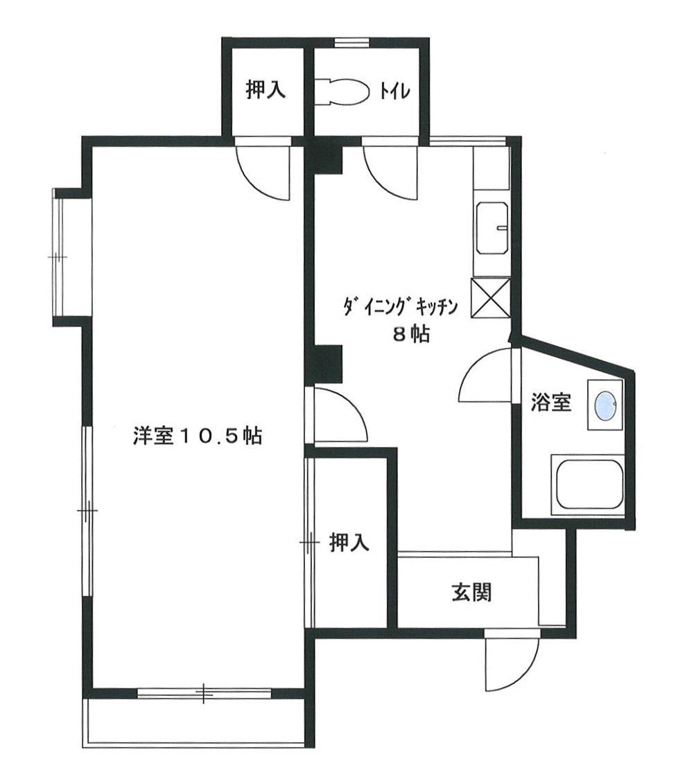 桜田マンション(1DK/3階)の間取り写真