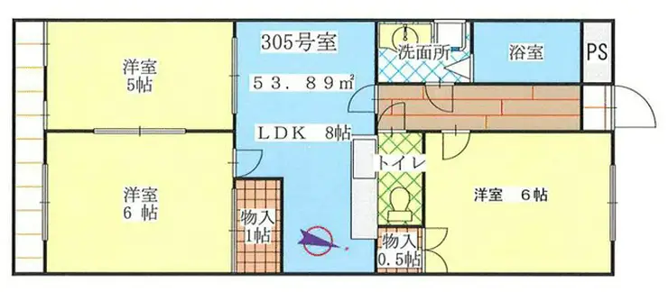 グランシャリオラピタ 3階階 間取り