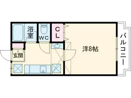 トラスト落合(1K/1階)の間取り写真