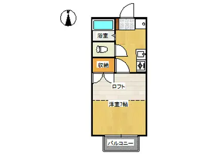 コーポ幸(1K/2階)の間取り写真