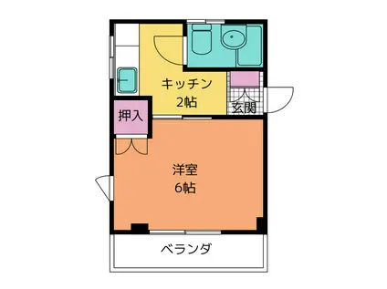 メゾンド・フローラ(1K/3階)の間取り写真