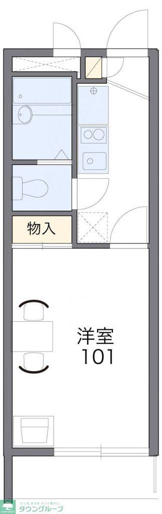 レオパレスグルワール(1K/3階)の間取り写真