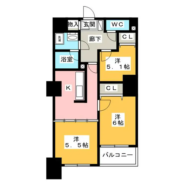 シャルムコート東日本橋 10階階 間取り