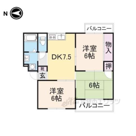 アムールY&N(3DK/3階)の間取り写真