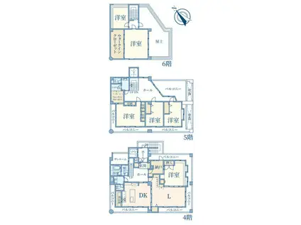 メゾンドール追分(6LDK/6階)の間取り写真