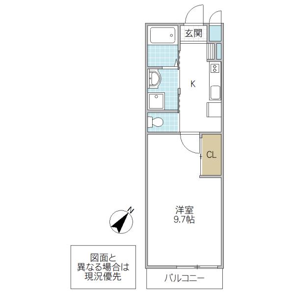 REIZEN II(1K/2階)の間取り写真