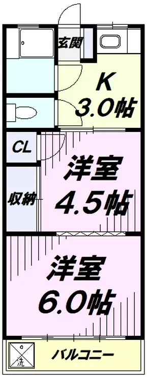 メゾン矢嶋 1階階 間取り