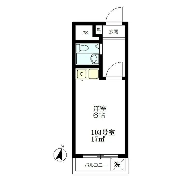 スカイヒルマンション 1階階 間取り