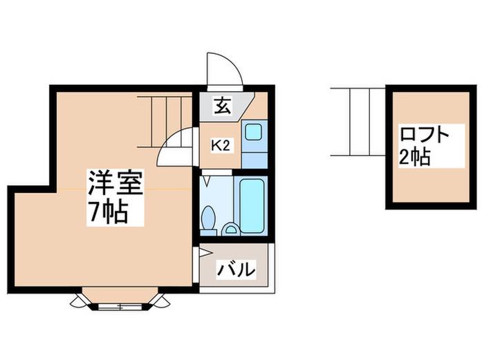 沢之町マンション(1K/3階)の間取り写真