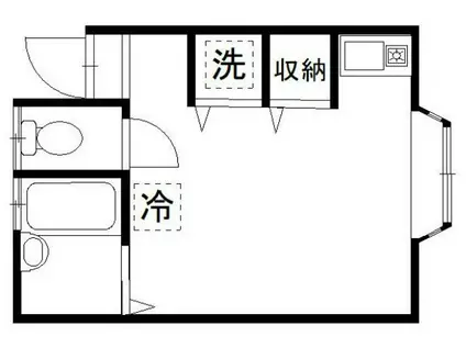 ディーエムハイツ綱島(1K/1階)の間取り写真