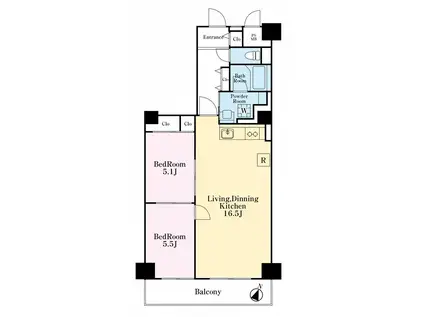 木場サニータウン(2LDK/2階)の間取り写真